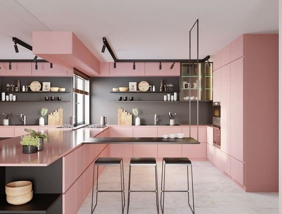 Ideias Cozinha Decorada Rose Gold