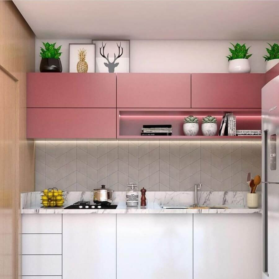 Ideias Cozinha Decorada Rose Gold