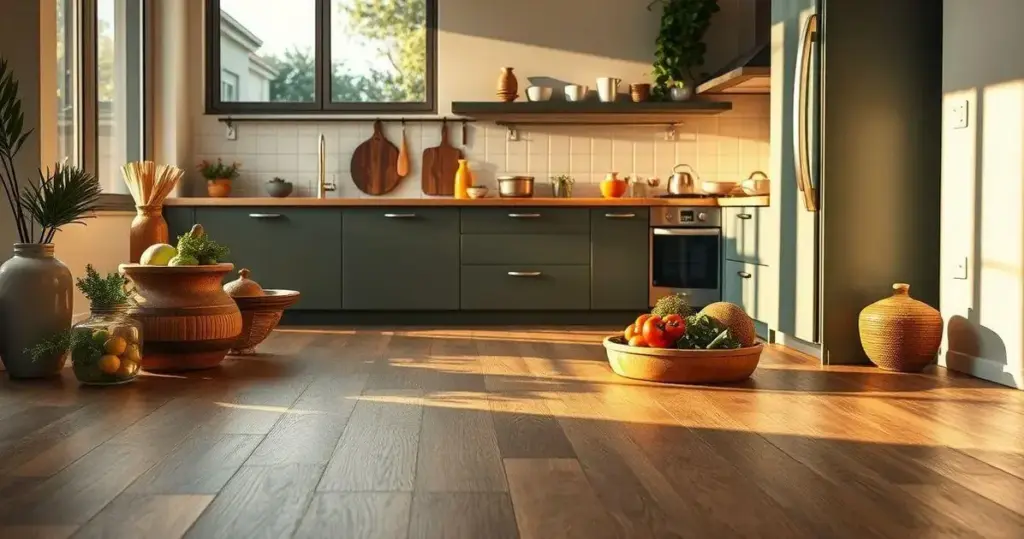 piso para cozinha